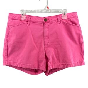 St John's Bay‎ Pink Chino Shorts 4.5" Inseam Petite Size 16